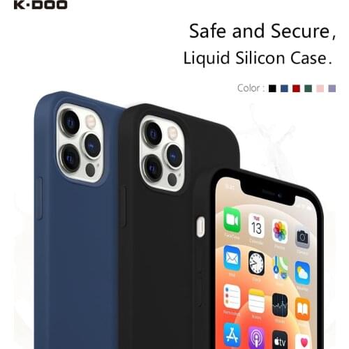 K-Doo iCoat Liquid Silicon case anti-shock mobile cover original silicone gel back case for iphone12/12pro/12mini/12promax