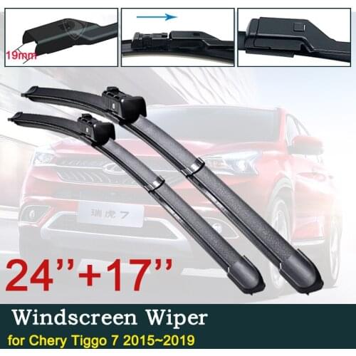 For Chery Tiggo 7 2015~2019 Car Wiper Blade Front Windscreen Windshield Wipers Car Accessories Stickers 2016 2017 2018