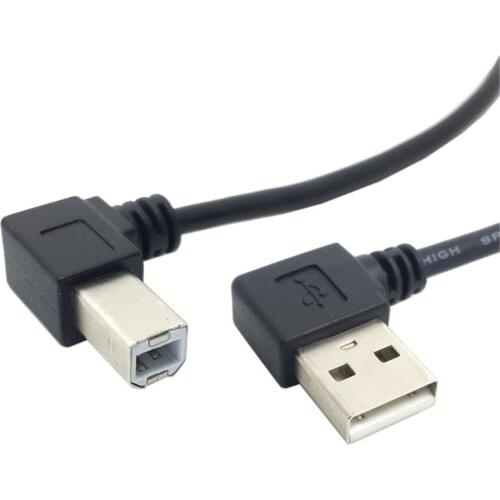 90 degree Left Angled USB 2.0 A Male to Left Angled USB 2.0 B Male Scanner Printer Cable 20cm