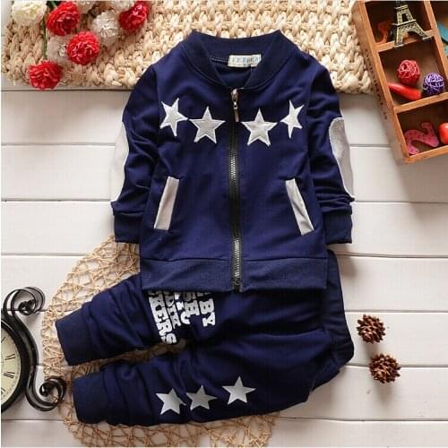 Clothing Sets new fashion baby boys/girls christmas tracksuit set long sleeve kids outfits suits Zip cardigan star sports suit