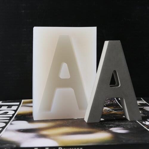 Creative cement capital letters silica gel mold gypsum concrete home art wall decoration mold