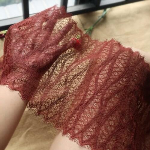 24cm wide and deep caramel color non-stretch eyelashes lace accessories clothing skirt hem sleeve decoration