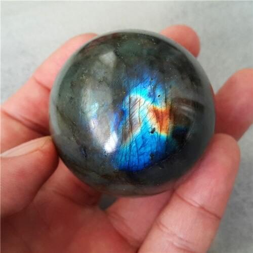 Labradorite sphere healing crystal wicca labradorite ball piedras naturales y minerales40-50mm flash color