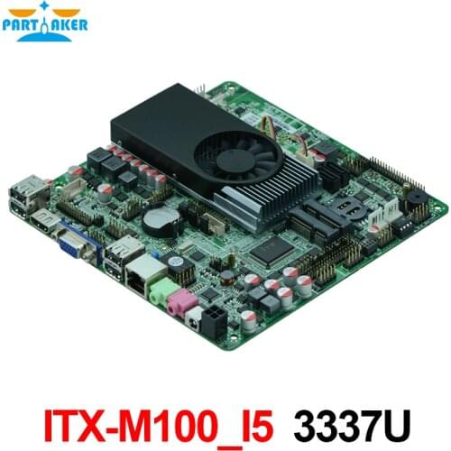 Partaker ITX-M100_I5 Intel Core i5 3337U Dual HD Display 3th Gen i5 Mini ITX Form Factor DDR3 Win XP OS Motherboard