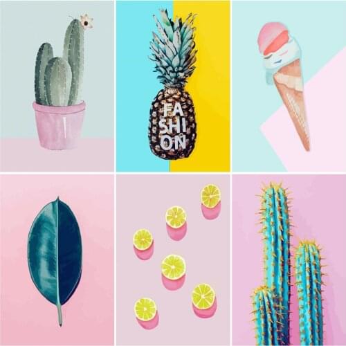 HUACAN DIY Painting By Number Food Hand Painted Paintings Flower Art Drawing On Canvas Gift Pictures By Numbers Kits Home Decor