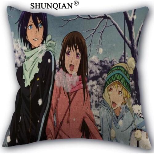 New Arrival Noragami Anime Custom cotton Pillowcases zipper Custom Pillow Case More Size Custom your image gift