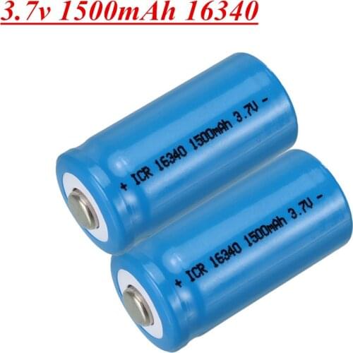 CR123A 16340 Battery 3.7V 1500mAh Rechargeable Li-ion Battery For CR123A CR17345 K123A VL123A DL123A 5018LC
