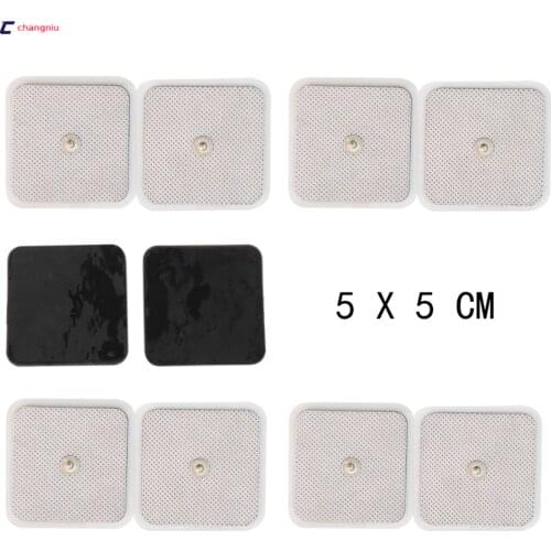 Free Shipping High Quality 50 pieces(25 Pairs) 5cm*5cm Conductive Electrode pads TENS/EMS Electrodes use with TENS/EMS machine