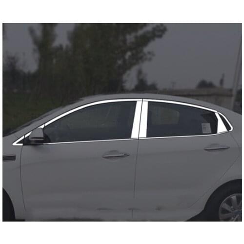 Stainless Steel Strips Car Window Trim Decoration Accessories Car Door Decoration Bright Strip For 2011-2016 Kia K2/io