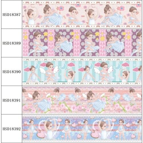 22MM 25MM 38MM 50MM 75mm Printed Pattern on Grosgrain Ribbon for diy ribbon