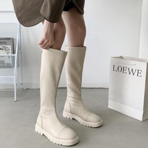 Womens Boots Autumn Shoes Boots-women Sexy Thigh High Heels High Sexy Luxury Designer Round Toe 2021 Mid Calf Rubber Over-the