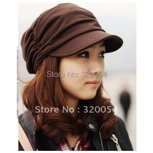 1 pcs New Korean autumn and winter cotton knitted hats fashionable men and women fold fashion caps multi-color