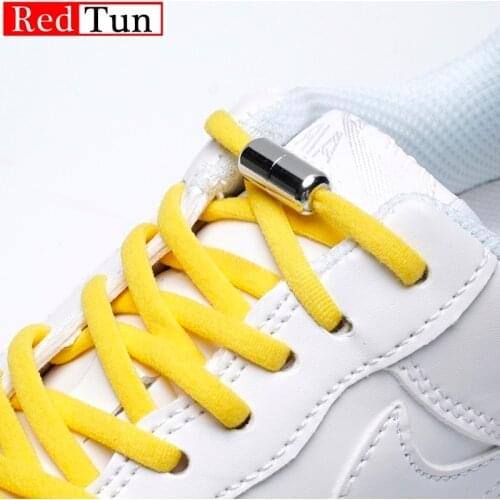 1Pair Elastic No Tie Shoelaces Semicircle Shoe Laces For Kids and Adult Sneakers Quick Lazy Metal Lock Laces Shoe Strings