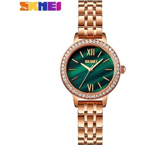 SKMEI Girl Quartz Watches Fashion Diamond Small Watch for Party Daily Occasion Simple Three-hand Women Watches Reloj Mujer 1711