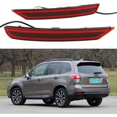 LED Rear Bumper Tail Light Brake Lamp Red Len For Subaru Forester 2008-2018