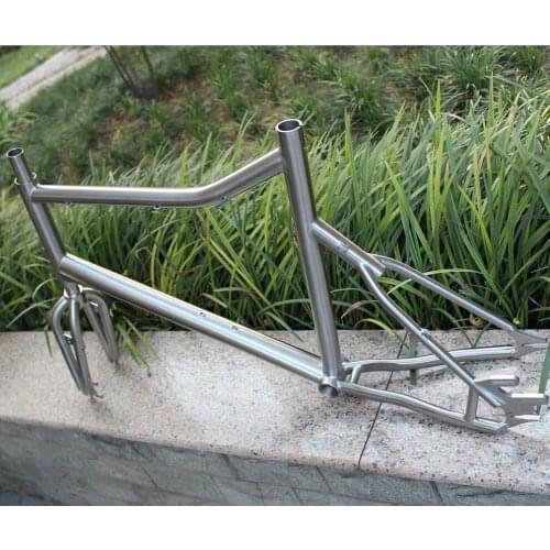 XACD made titanium mini bike frame with truss fork for small wheel from China by factory