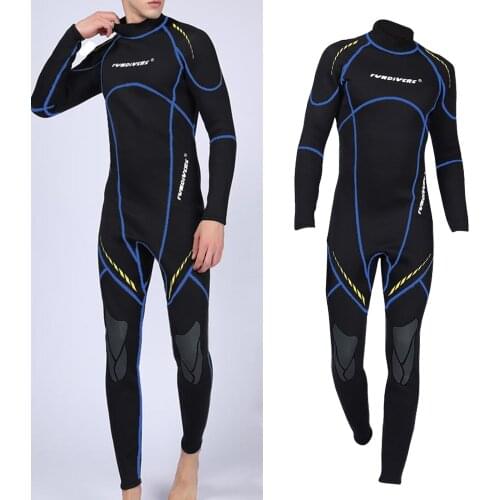 Premium Men Scuba Diving Wetsuit One Piece Back Zip for Surfing Swimming Diving Scuba Snorkeling