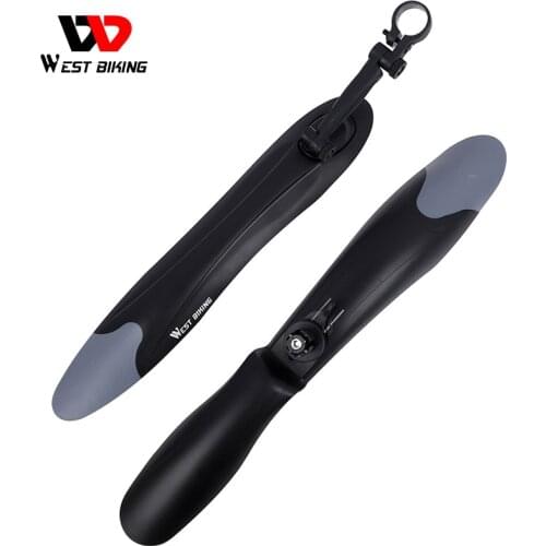 WEST BIKING 1 Pair MTB Bike Fender 24 26 27.5 inch Bicycle Mudguard Front Rear Fender Wheel Wings Mud Guard Mountain Bike Fender