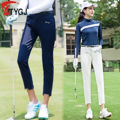 Womens Cropped Trousers Spring And Summer Trousers Slim Slimming Sports Pants Golf Pants Women
