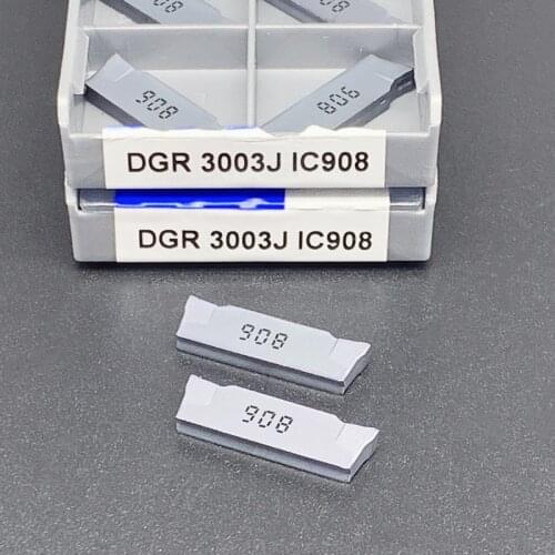 10PCS DGR3003J IC908Carbide Grooving Insert CN Original High Quality Hard Alloy Blade Cylindrical Turning Tool CNC Turning Tool
