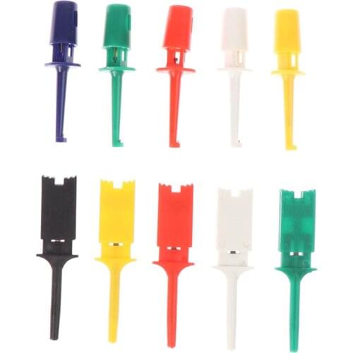 10pcs/lot Flat Small Mixed Test Hook Test Probe Mini Multimeter Lead Sets