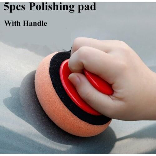 6Pcs/Set 4 Inch Buffing Polishing Pad Flat Sponge Buffing Polisher Pads Kit for Car Auto Polisher Glass Polishing Car Tools