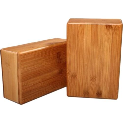 1pc Bamboo Yoga Block Handstand Blocks Gym Training Pilates Yoga Accessories Fitness Brick Yoga