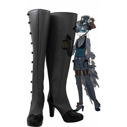 Black Butler Kuroshitsuji Demon Ciel Cosplay Shoes Boots Custom Made