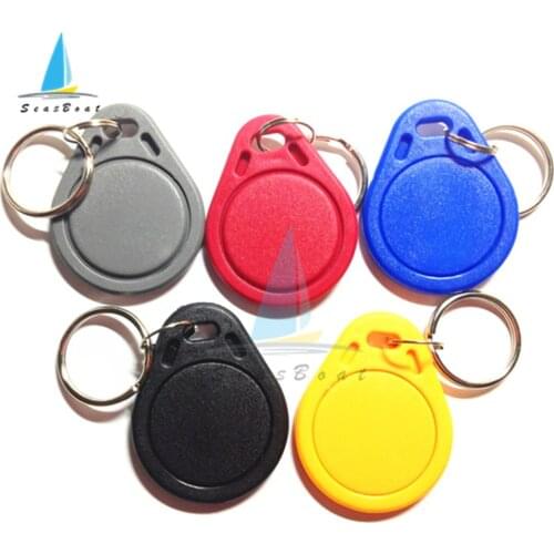10Pcs RFID Tag 13.56MHz Proximity RFID Card Keyfobs Key Fob Access Control Smart Card Keyfob 5 Colors