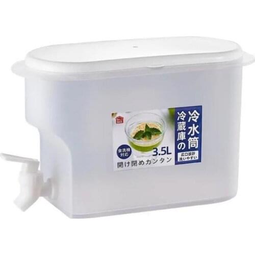 3.5L Cold Kettle With Faucet Refrigerator Fruit Teapot Summer Household Lemonade Bottle Large Capacity Ice Water Cool Bucket