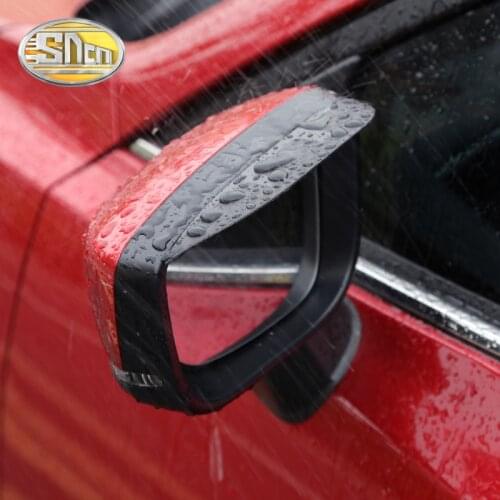 SNCN 2PCS Car Rearview Mirror Eyebrow Cover Rain-proof Snow Protection Decoration Accessories For Mazda 3 Axela 2014 - 2019 2020