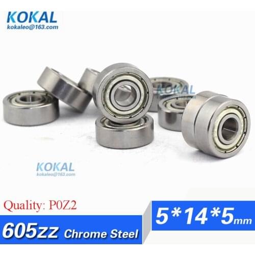 [CM605ZZ-P2]Free Shipping 10pcs bearing steel 605ZZ R-1450ZZ skate roller bearing 5mm*14mm*5mm