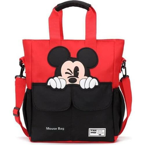Disney Child School Bag Boys Girls Fashion Kids One-Shoulder Messenger Bag Elementary Student Mickey Anime Cute School Backpack