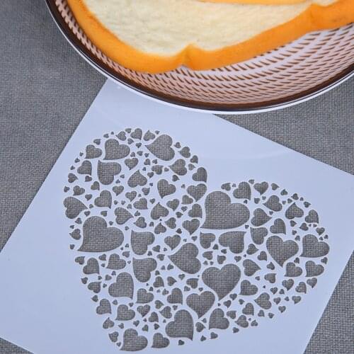 DIY Love Heart Flower Painting Hollow Template Stencils for Painting Scrapbooking Photo Album Paper Card Crafts Spray Decor Gift
