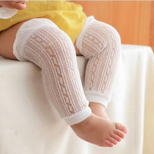 ​​baby leg warmers toddler boys girls summer cotton thin mesh knee protector Newborn infant lace knee pads crawling long socks