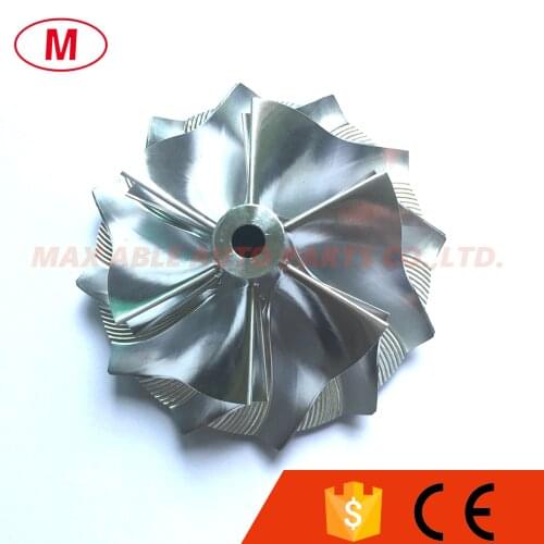 K16 20G Turbo Billet compressor wheel/ Aluminum 2618/Milling compressor wheel 52.56/68.00mm 6+6 blades Reverse Rotation
