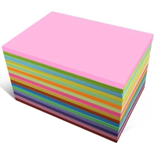 500Sheets 80g A4 Print Copy Paper Mixed 10 Colors Children Handwork DIY Card Scrapbook Paint Paper Office Supplies