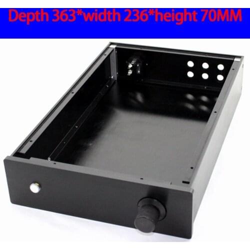 KYYSLB 363*236*70MM WA3 All Aluminum Amplifier Chassis Box House DIY Enclosure with Feet Screws Knob Amplifier Case Shell