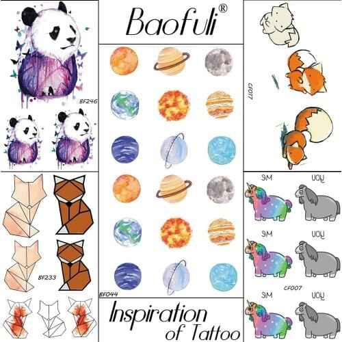 Colorful Cartoon Galaxy Planets Temporary Tattoo For Kids Christmas Gifts Waterproof Fake Tatoo Body Art Boy Girl Tattoo Sticker