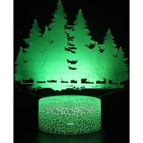 Creative Gift Visual Table Lamp Mount Fuji BitcoinWineAbstract Series Maple Leaf3DNight Light Colorful Touch Remote ControlLED86