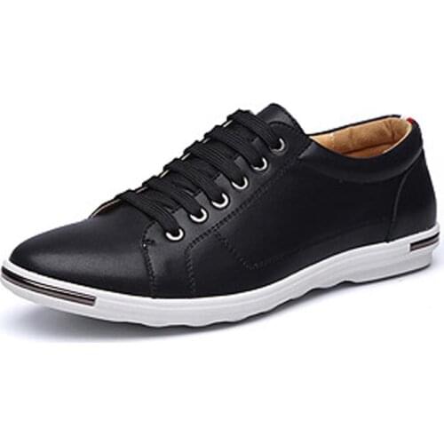 REETENE Mens Casual Sneakers Shoes High Quality Outdoor Men Shoes Solid Color Pu Leather Men Shoes Fashion Simple Shoes For Men