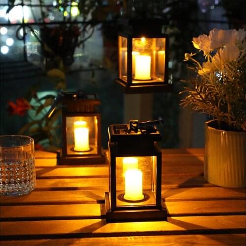1/2pcs LED Solar Candle Lamps Outdoor/Indoor Fairy Lamp Waterproof For Room Garden Party Pathio Dinner Holiday Decoration Lamp