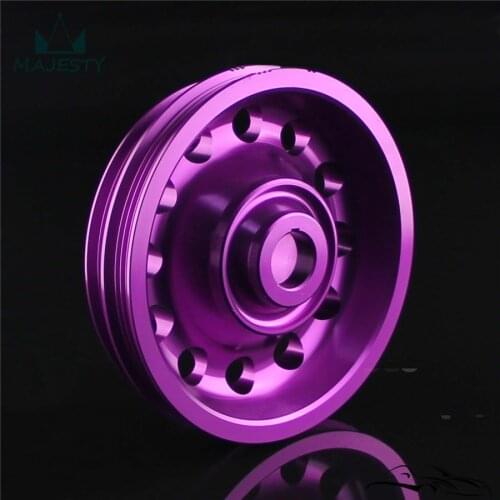 Racing Light Weight Aluminum Crankshaft Pulley OEM Size FOR 92-95 C*ivic SOHC D16 PURPLE