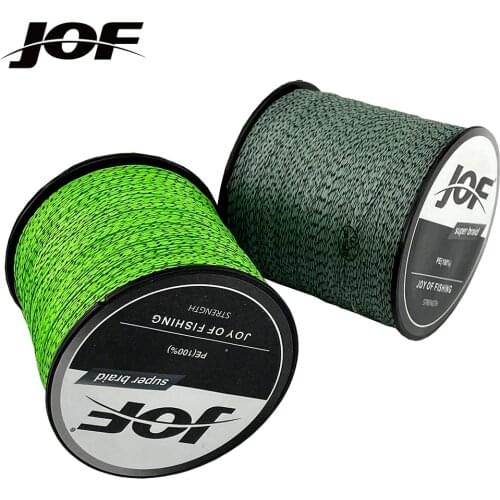JOF Braided Line 500M 8 Strands Braided Fishing Line Spot Invisible Multifilament PE 18-96LB Saltwater/Freshwater