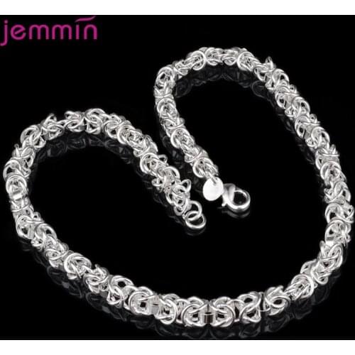 Punk Exaggerated Heavy Large Thick 925 Sterling Silver Chain Choker Vintage Chain Pentagram Necklace Jewelry Pendants For Women