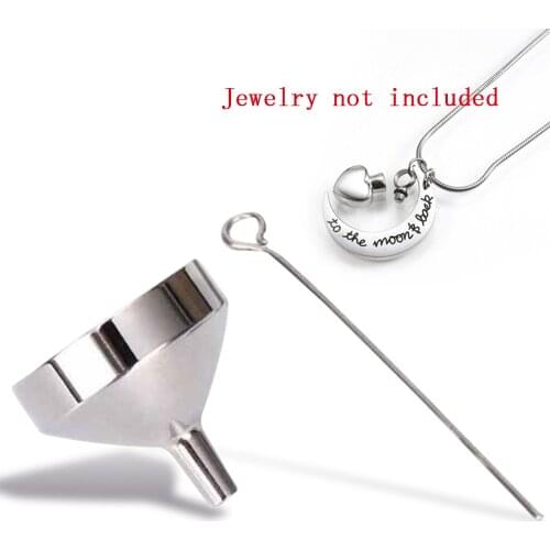 Mini Small Mouth Funnel Stainless Steel Funnel Filler Kit Tool For Cremation Necklace Ash Urn Pendant Jewelry Findings Component