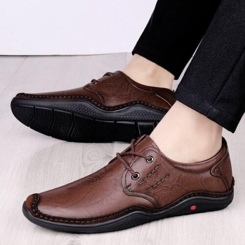 LMens Dress Shoes Formal Business Lace-up Leather Shoes for Men dress shoesOutdoor comfortable breathable and non-slip Shoes
