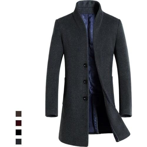 2019 Autumn And Winter New Style Mens Wool Duffle Coat Mens Mid-length MenS Wear Casual Ultra-Plus-sized Woolen Jacket Coat