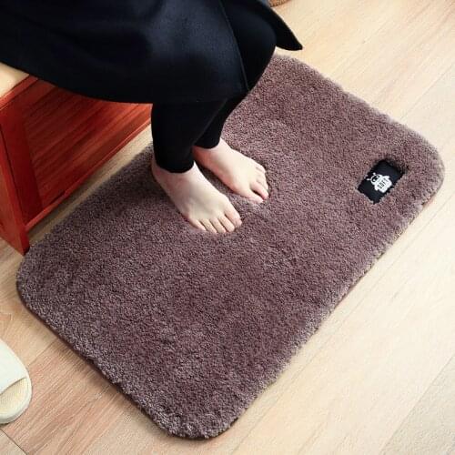 Solid color velvet floor mats Home living room bedroom bedside rug bathroom absorbent mats