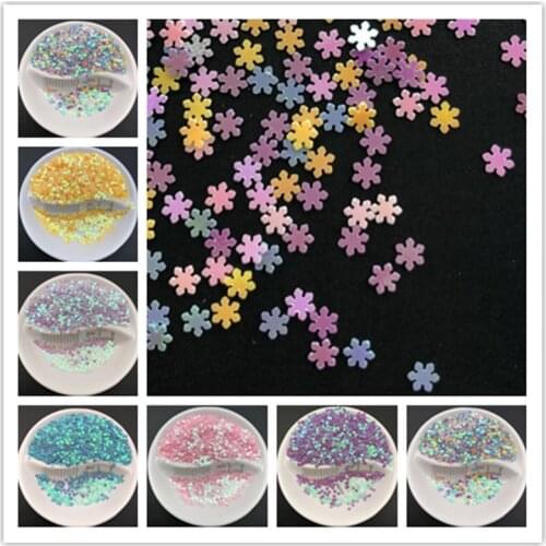 20g 3mm Snowflake PVC loose Sequins Glitter Paillettes for Nail Art Manicure, Wedding Confetti,Accessories for Ornament/Crafts